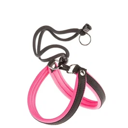Ferplast Arnés Agila Fluo 1 Rosa para Perros, Ajustable 26-38 cm, Ancho 15 mm