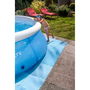 Gre - Protector de Suelo para Piscina 9 Piezas EVA, 50x50 cm c/u (2.25 m² total), 4.5 mm Grosor, Color Azul, para Piscinas Desmontables Sobresuelo
