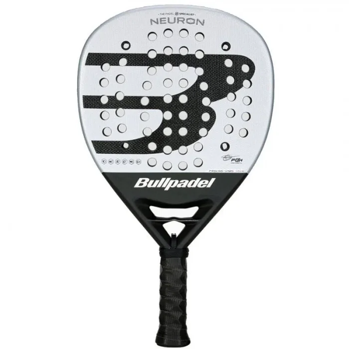 Bullpadel Neuron 2025 Palas de Pádel, modelo oficial de Fede Chingotto, pala de control con Wave System, forma híbrida, 38mm, color blanco y negro
