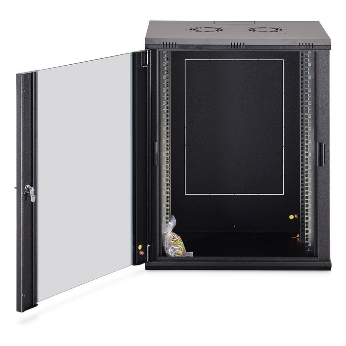 Digitus Caja de Rack Dynamic-N - Rack de Pared 16U (600x450x785 mm), Cristal Frontal, Con Rieles y Kit de Montaje