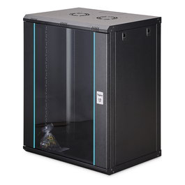 Digitus Caja de Rack Dynamic-N - Rack de Pared 16U (600x450x785 mm), Cristal Frontal, Con Rieles y Kit de Montaje