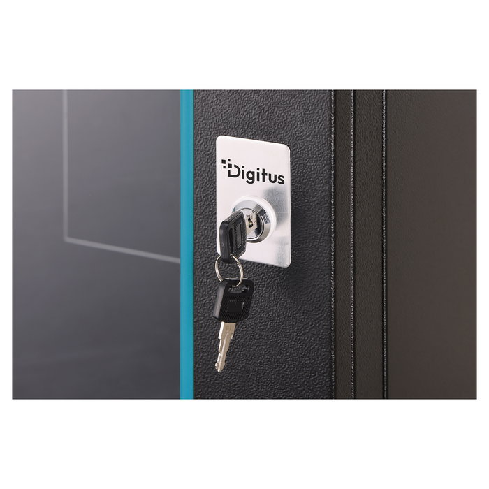 Digitus Caja de Rack Dynamic-N - Rack de Pared 16U (600x450x785 mm), Cristal Frontal, Con Rieles y Kit de Montaje