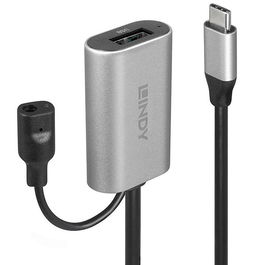 Lindy USB 3.2 Gen 1 Cable de Extensión Activo 5m Tipo C a Tipo A, Hasta 5 Gbps, Para Webcams, Smartphones, Compatible Thunderbolt 3/4
