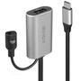 Lindy USB 3.2 Gen 1 Cable de Extensión Activo 5m Tipo C a Tipo A, Hasta 5 Gbps, Para Webcams, Smartphones, Compatible Thunderbolt 3/4