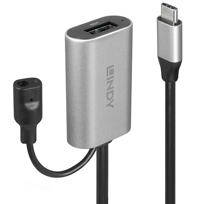 Lindy Cable de Extensión Activa USB 3.2 Gen 1 Tipo C a Tipo A de 5m Lindy Cable de Extensión Activa USB 3.2 Gen 1 Tipo C a Tipo A de 5m