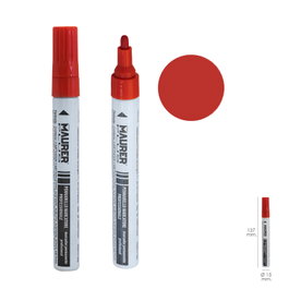 MAURER Rotulador Marcador Obra Profesional Pintura Permanente Rojo