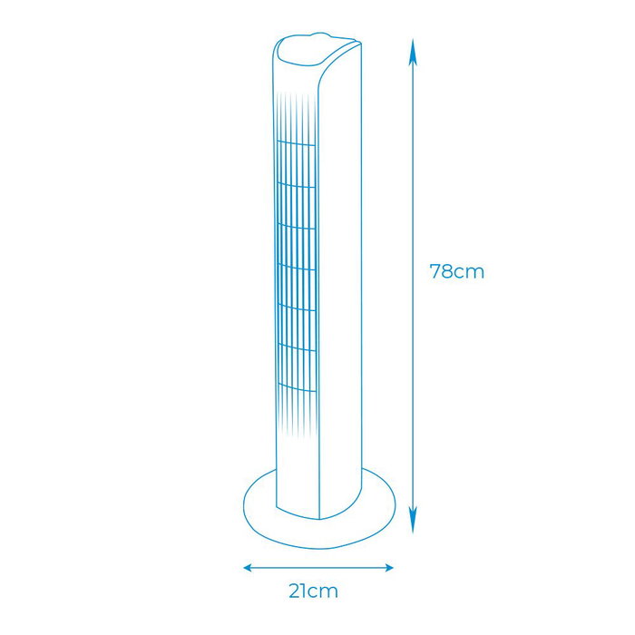 Edm Ventilador de torre blanco 45 W