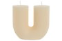 DKD Home Decor Vela de Cera Parafina Crema