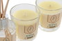 DKD Home Decor Set de Ambientadores Rahga de 3 Piezas con 2 Velas y 1 Mikado