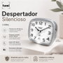 SAMI Despertador con pantalla LCD digital XL, temperatura y calendario, negro