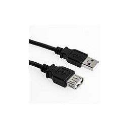 SHARKOON 4044951015399 Cable USB 2.0 A Macho a A Hembra, 0.5m, Negro