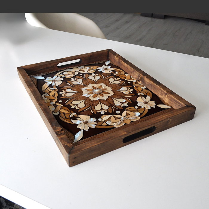 Aberto Design REF045 Bandeja de Madera Maciza 48 x 38 x 4 cm Aberto Design REF045 Bandeja de Madera Maciza 48 x 38 x 4 cm