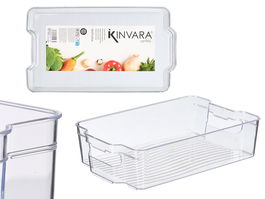 Kinvara Organizador para Nevera 37 x 21.5 x 9 cm Plástico Transparente (Set de 12)