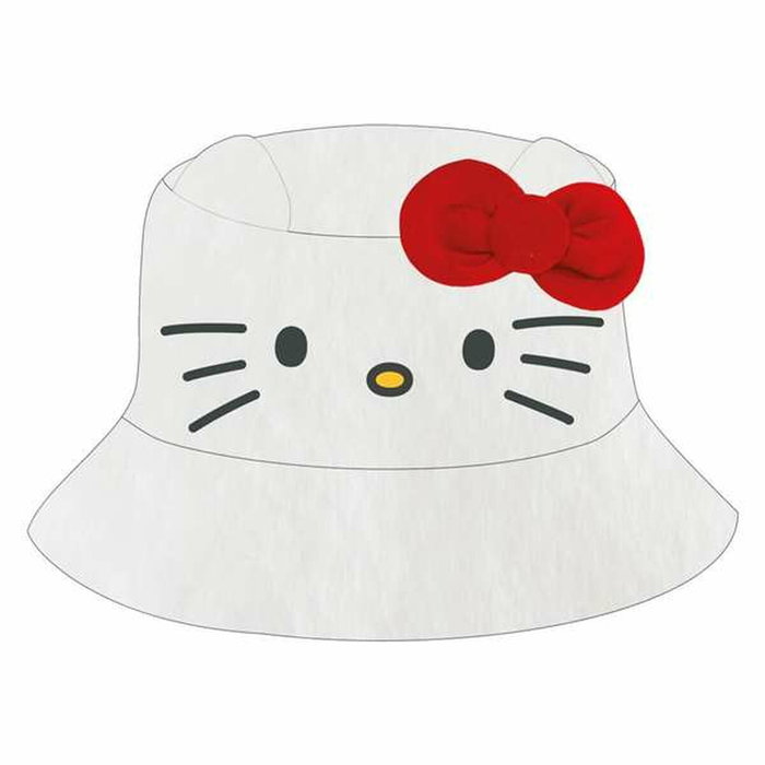 Cerdá Gorro Pescador Pelo Hello Kitty Blanco