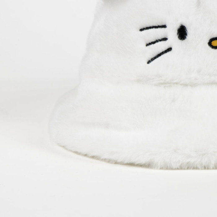 Cerdá Gorro Pescador Pelo Hello Kitty Blanco
