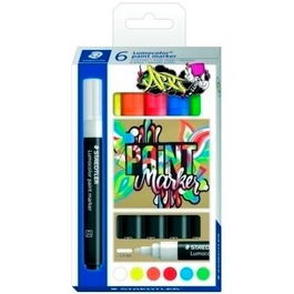 Staedtler Marcador Especial Lumocolor 349 Permanente C-Surtidos Estuche 6 Ud