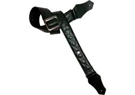 GETM Correa Guitarra/Bajo Caracas Black, Polipiel y Nailon, Ajustable hasta 165 cm, Color Negro