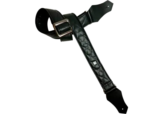 GETM Correa Guitarra/Bajo Caracas Black, Polipiel y Nailon, Ajustable hasta 165 cm, Color Negro