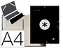 Antartik Carpeta Clasificadora A4 12 Departamentos Gomas Carton Forrado Color Negro