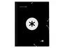 Antartik Carpeta Clasificadora A4 12 Departamentos Gomas Carton Forrado Color Negro