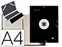 Antartik Carpeta Clasificadora A4 12 Departamentos Gomas Carton Forrado Color Negro