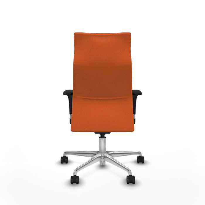 PIQUERAS Y CRESPO Sillón Albacete Naranja con Mecanismo Sincro y Base de Aluminio