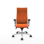 PIQUERAS Y CRESPO Sillón Albacete Naranja con Mecanismo Sincro y Base de Aluminio
