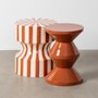 Ixia Mesa Auxiliar Terracota Metal Decoración