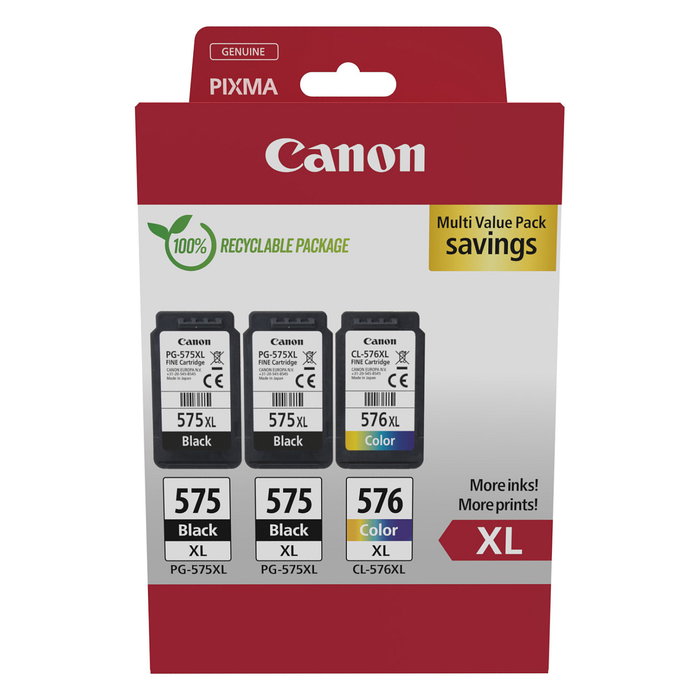 Canon Multipack de Cartuchos de Tinta PG-575XL/CL-576XL Original Alto Rendimiento (XL) Canon Multipack de Cartuchos de Tinta PG-575XL/CL-576XL Original Alto Rendimiento (XL)