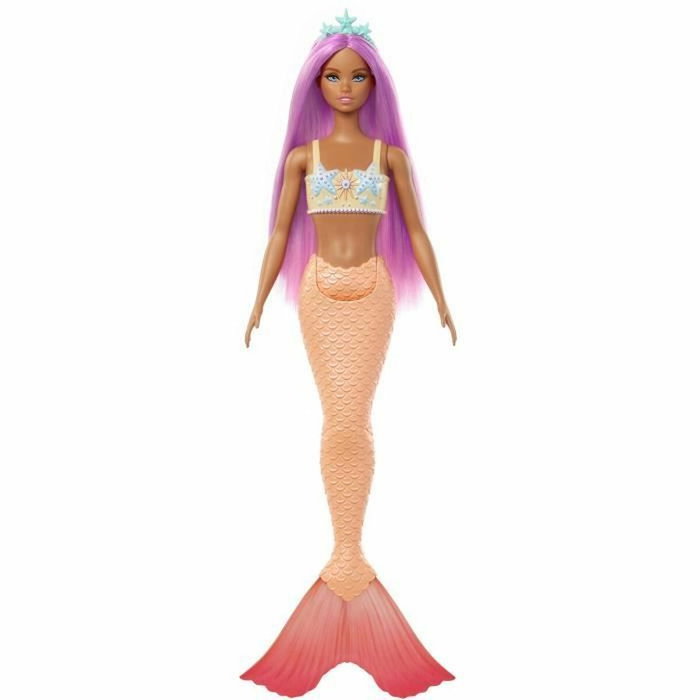 Barbie Muñeca Sirena con Cabello Fantasía Rosa