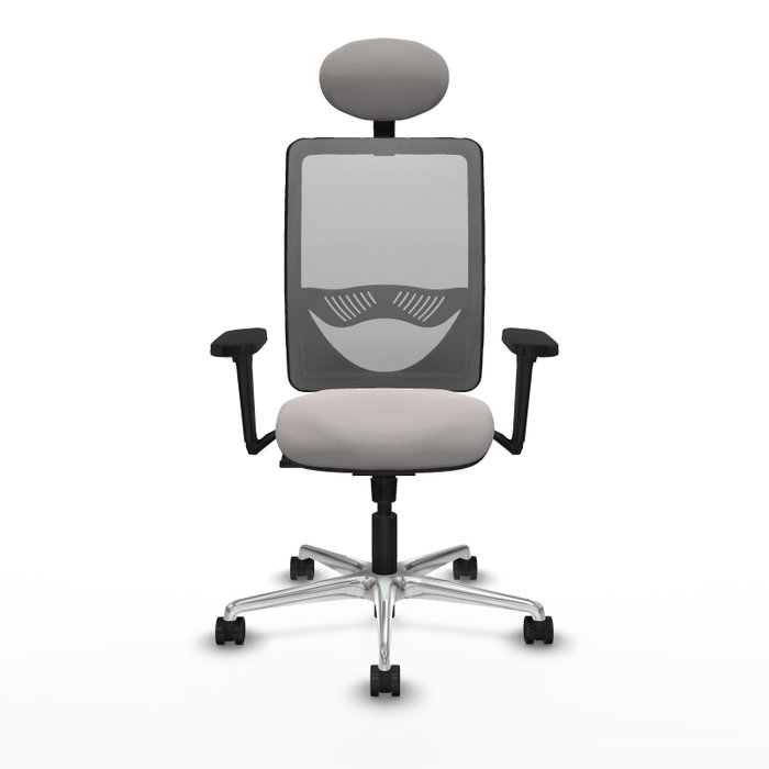 PIQUERAS Y CRESPO Silla de oficina Zulema con mecanismo Sincro, Blanco y Gris PIQUERAS Y CRESPO Silla de oficina Zulema con mecanismo Sincro, Blanco y Gris