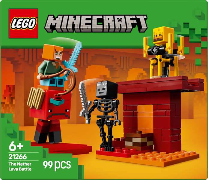 LEGO Minecraft Juego de construcción Set La Batalla de Lava del Inframundo 21118
