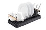 Inde Escurreplatos de Metal con Bandeja y Asas de Madera Quttin 44,8 x 22,6 x 11,9 cm (6 Unidades)