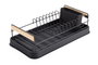 Inde Escurreplatos de Metal con Bandeja y Asas de Madera Quttin 44,8 x 22,6 x 11,9 cm (6 Unidades)