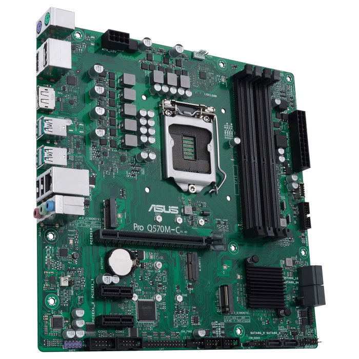 ASUS PRO Q570M-C/CSM Placa Base con Chipset Intel Q570 para Procesadores Intel LGA 1200, Factor de Forma micro ATX