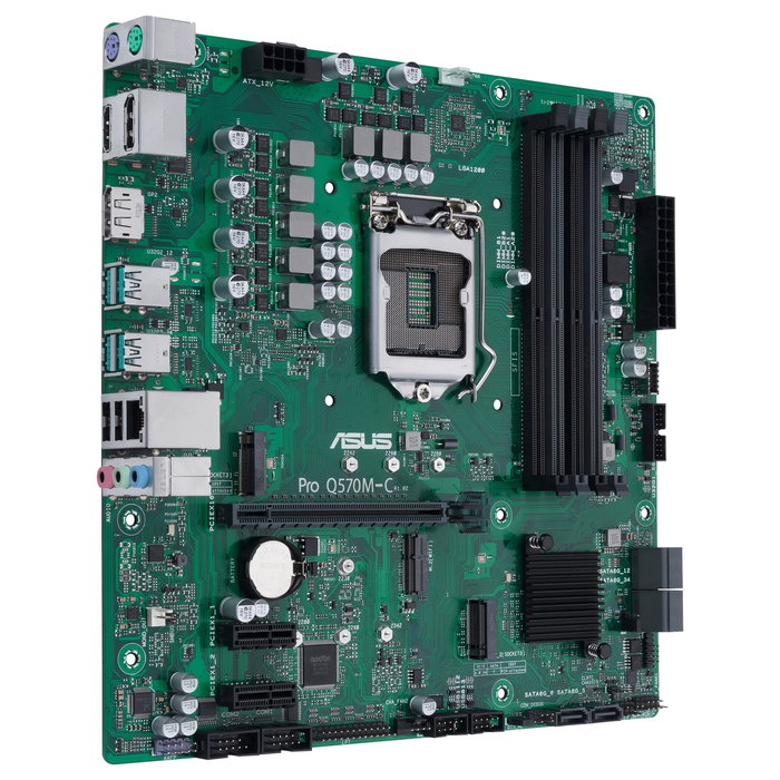 ASUS PRO Q570M-C/CSM Placa Base con Chipset Intel Q570 para Procesadores Intel LGA 1200, Factor de Forma micro ATX
