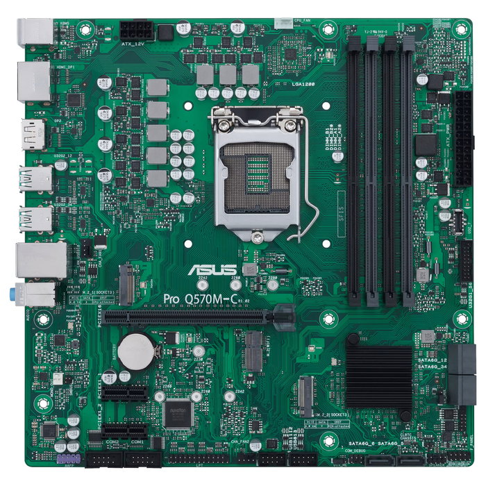 ASUS PRO Q570M-C/CSM Placa Base con Chipset Intel Q570 para Procesadores Intel LGA 1200, Factor de Forma micro ATX