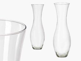 Giftdecor Jarron Cristal Cuello Estrecho Transparente 50 cm Alto x 17 cm Ancho - Boca 14.5 cm