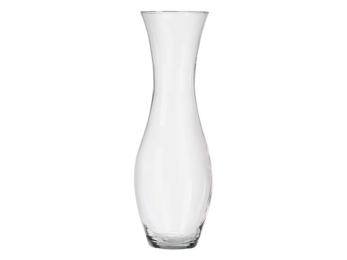 Giftdecor Jarron Cristal Cuello Estrecho Transparente 50 cm Alto x 17 cm Ancho - Boca 14.5 cm