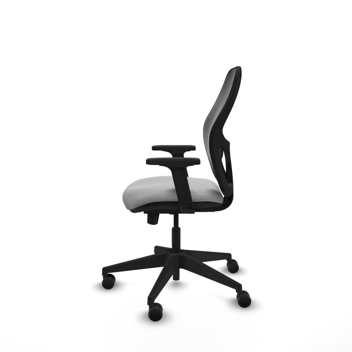 PIQUERAS Y CRESPO Silla de oficina Alocén traslack malla negra y similpiel gris claro PIQUERAS Y CRESPO Silla de oficina Alocén traslack malla negra y similpiel gris claro