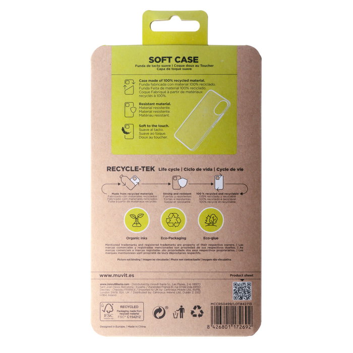 Muvit Funda Recycletek para Oppo A38 4G transparente