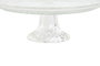 DKD Home Decor Plato de Cristal Grabado con Pie Transparente 23x23x8 cm