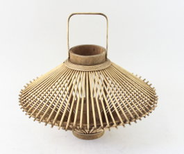 DKD Home Decor Portavela Balines Marron Bambu Cristal 41 x 37 x 41 cm (2 Unidades)
