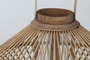 DKD Home Decor Portavela Balines Marron Bambu Cristal 41 x 37 x 41 cm (2 Unidades)