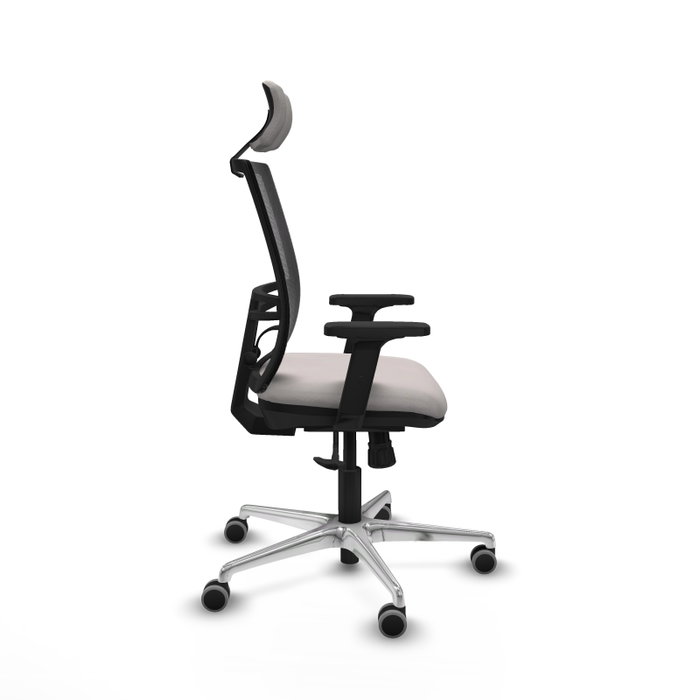 PIQUERAS Y CRESPO Silla de oficina Yunquera con mecanismo Sincro, Blanco y Negro