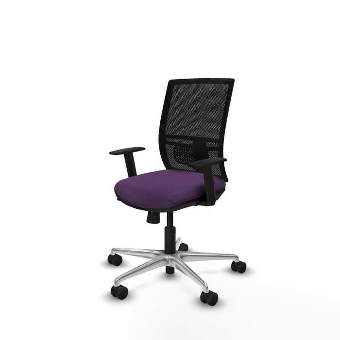 PIQUERAS Y CRESPO Silla de oficina Yunquera con mecanismo Sincro/Traslack, Morado y Negro PIQUERAS Y CRESPO Silla de oficina Yunquera con mecanismo Sincro/Traslack, Morado y Negro