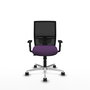PIQUERAS Y CRESPO Silla de oficina Yunquera con mecanismo Sincro/Traslack, Morado y Negro