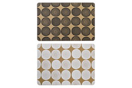 DKD Home Decor Salvamanteles Individuales de Círculos, Surtido de 2 Colores