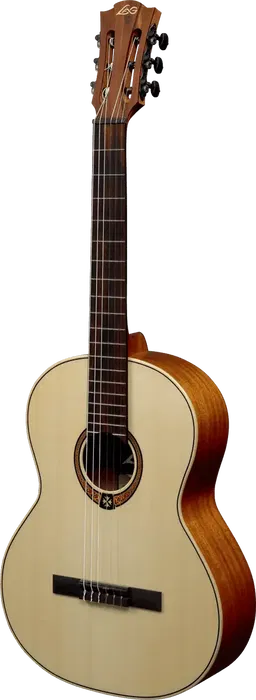 LAG Guitarra Clásica Occitania 88 - 4/4 Natural Brillante Tapa Maciza Abeto Engelmann