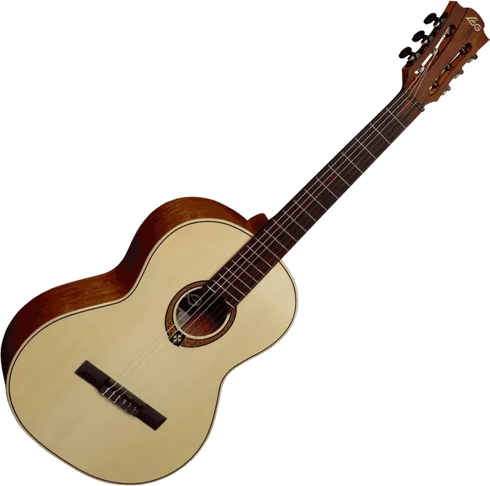 LAG Guitarra Clásica Occitania 88 - 4/4 Natural Brillante Tapa Maciza Abeto Engelmann